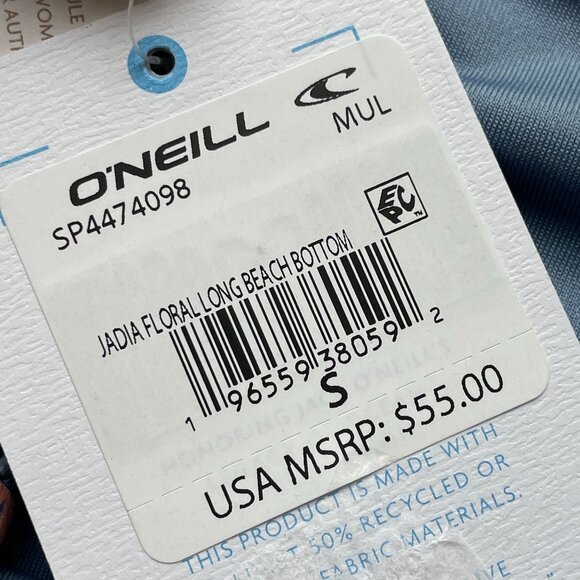 NEW ONeill Womens Small Jadia Floral Long Beach Bikini Bottom Cheeky Coverage - Picture 4 of 7